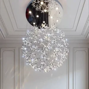 Modern Dandelion Chandelier Decorative Hanging Crystal Bulb Living Dining Room Home Decoration LED Pendant Lights