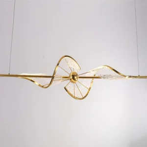 Modern Decorative Living Room Hotel Hanging Pendant Light Acrylic Chrome LED Chandelier