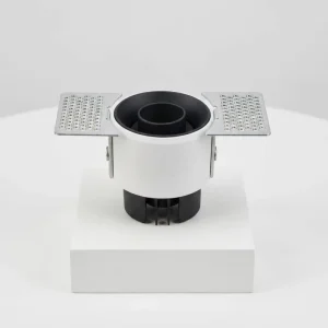 Modern Deep Recessed Anti Glare Adjustable Trimless Downlight Slim Aluminum Housing Hotel Ceiling Light COB
