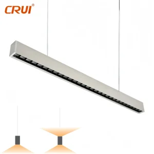 Modern Design Anti-Glare Black White AC85-265V LED Linear Pendant Light for Office High CRI 95