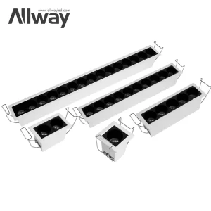 Modern Design Anti Glare Ceiling Recessed Indoor Hotel Downlight LED Linear Grille Down Light