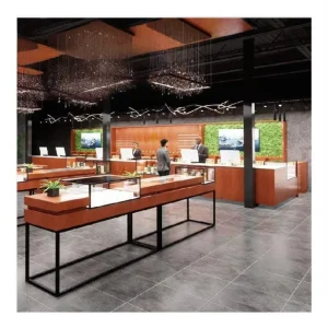 Modern Design Durable Retail Display Case for Tobacco Store Stainless Steel Rack with LED Lights for Smoke Shop Counter