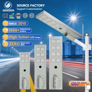Modern Design Ip65 Outdoor Waterproof Solor Power 60w 120w 180w 220w All in One Integrated Led Solar Street Light
