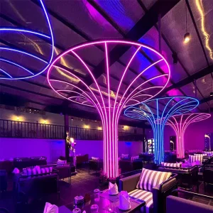 Modern Design Large Size RGB Custom Banquet Restaurant Decoration Light