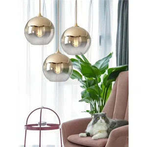 Modern Design Style Small Glass Iron Chandelier Switch Control Dimmable LED Living Room Pendant Lights Cup Chandelier 360