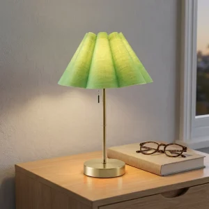 Modern Design Wireless Charging Stand Night Lamp with Fabric Drum Shade Portable USB Type C Table Lighting for Hotels