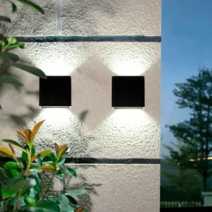 Modern Designed Wall Lighting Simple Luxury Wall Sconces AC120 277V Photocell 8inch Square up and Down LED Wall Mounted Light