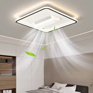 Modern Designer Luxury Ceiling Fan Light Recessed Smart LED Ceiling Fan Lamp With Remote Control