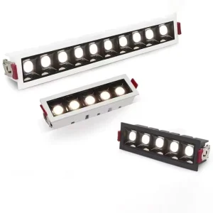Modern Embedded Ceiling Light Without Main Light Anti Glare Eye Protection Matte Strip LED Grille Line Spotlight for Home