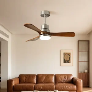Modern Energy Saving 3 Blades Home Livingroom Bedroom Decor Silent Smart Remote 6 Speed LED Ceiling Fan Light Dimmable Fan Lamp