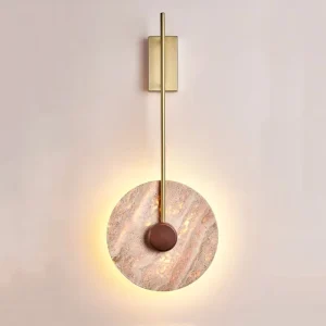 Modern European Gold Copper Luxury Marble Wall Lamp Personalized Sunset Atmosphere LED for Bedroom Home Decoration