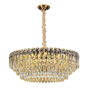 Modern European LED Chandeliers Pendant Light K9 Crystal Gold Ceiling Creative Chandeliers Lighting for Living Room