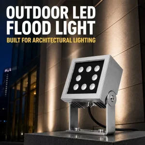 Modern Exterior 24W RGBW LED Floodlight 18W Die Cast Aluminum Adjustable Bracket Facade Projector Light for Commercial Building