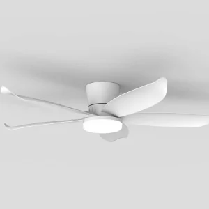 Modern Fishtail Blades Dimmable LED Ceiling Fan with APP Remote DC Motor for Bedroom Kitchen Living Room