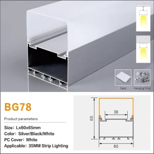 Modern Flexible Led Strip Light With Aluminum Profile for Commercial And Home Use Square Cover
