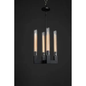 Modern Geometric Brass Pendant Light Crystal Shade LED Chandelier 2700K Soft Warm White 110V 230V Heavyweight