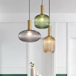 Modern Glass Pendant Light Green Lamp for Home Decor Indoor Living Room Hanging Light Chandeliers Pendant Lamp