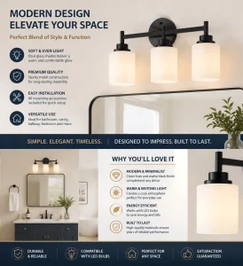 Modern Glass Vanity Wall Light Fixture Three-Light Bathroom Bedroom Corridor Scone Lighting Rustic Iron Wall Mount Lamp for Home