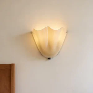 Modern Glass Wall Lamp Fan Shape Decorative Wall Sconce Indoor Lighting for Bedroom Living Room