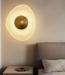 Modern Glass Wall Light Collection White Smoky Grey Glass White Clear Glass Clear Gold 26 X 21 mm for Bedroom Living Room