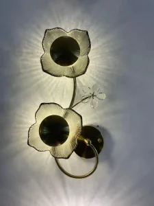 Modern Glass Wall Light Collection White Smoky Grey Glass White Clear Glass Clear Gold 34 x 20 mm