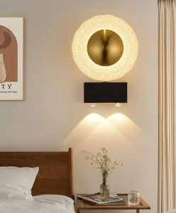 Modern Glass Wall Light Collection White White 18 X 20 mm for Bedrooms Corridors and Hotel Interiors