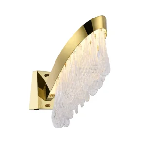 Modern Gold Handmade Glass Wall Lamp LED for Bedroom, Villa, Corridor