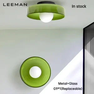 Modern Green Amber Glass Wall Lamp Disco Design Decorative Interior Wall Mounted Light Fixture for Living Room Bedroom Corridor