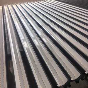 Modern Gym Ceiling Hanging Light Square Rectangle Shape Aluminum Pendant Light Fixture Fast Connection