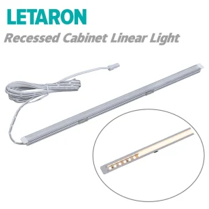 Modern High CRI 90 DC 12V 24V Direct Illumination 3000K 4000K 6000K Customizable Embedded LED Strip Recessed Cabinet Lights