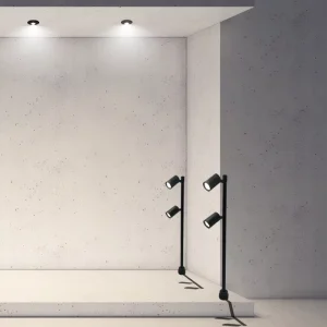 Modern High Power Retail Display Case LED Cabinet Lighting 2*3W Black Silver High Brightness Aluminum Mini Spotlight for Museum