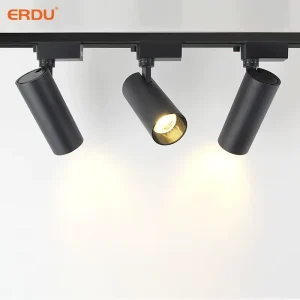 Modern High Quality 20W COB LED Aluminum Track Light for Mall Tri Color Dimmable Adjustable Lighting