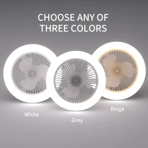 Modern Home 42 Inch Indoor LED Ceiling Fan Light with Remote Control 30W 80 CRI PC Material Warm White Dimmable