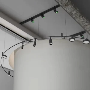 Modern Home Commercial Lighting Solution 30W Flexible Magnetic Track Light 48V DC Glass AR111 for Indoor Living Room Shop Hotel