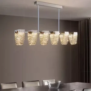Modern Home Decor LED Pendant Light Lamps for Living Room Dining Room Hanging Light Indoor Glass Ceiling Chandelier