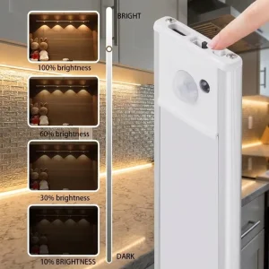 Modern Home Intelligent Rechargeable 5V LED Cabinet Light Multi Patterns Aluminum Adhesive Motion Sensor PC High Brightness