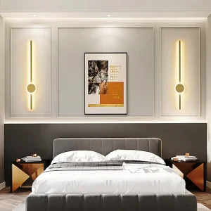 Modern Home Living Room Bed Long Black Wall Lamp Background Wall Decoration Strip Wall Lamp