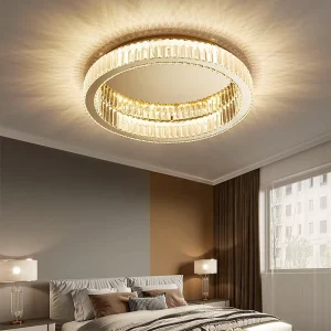 Modern Hotel Round Livingroom Lamp Creative Luxury Crystal Glass Ceiling Pendant Light for Dining Room