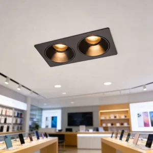 Modern Indoor 24 Beam Angle Warranty 220V IP20 Ra90 12W Multi-Head 3CCT White Black Aluminum 960lm LED Spotlight