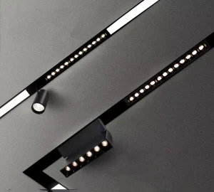 Modern Indoor Aluminum Alloy Profiles Magnet Linear Track Lighting System LED Magnetic Ceiling Light Dimmable High CRI 90 5 Year