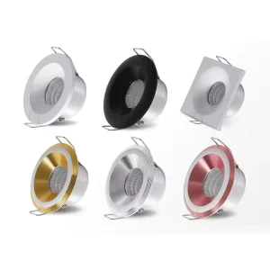 Modern Indoor Aluminum LED Mini COB Spotlight with Gold Black White Housing for Wine Cabinet