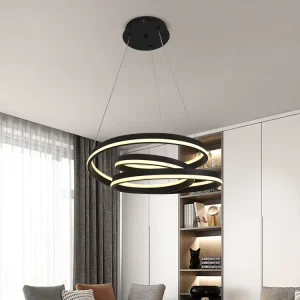 Modern Indoor Bedroom Living Room Aluminum Chandelier Remote Control Dimmable Eye Care LED Pendant Lamp