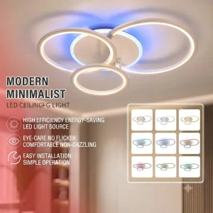 Modern Indoor Chandelier Light Fixtures Round Decoration LED Ceiling Light