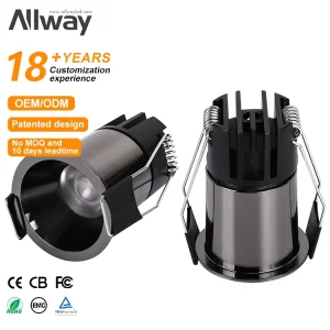 Modern Indoor Commercial Downlight Recessed LED Spotlight with High CRI 90 Die Casting Aluminum 5 Year Warranty