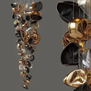 Modern Indoor Handmade Glass Chandeliers Pendant Light for Hotel Lobby Living Room