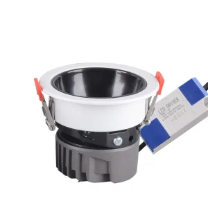 Modern Indoor LED Downlight AC220V Aluminum Surface Mounted Recessed Spotlight 3500K Warm White 1000 Lumens