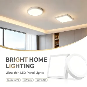 Modern Indoor LED Surface Panel Light Surface Mount Round Square LED Panel Lamp 6W 12W 18W 24W Commercial Residential Lighting