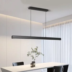 Modern Indoor Linear Pendant Light 30/72 Watts Black White Rectangle Shape Office Linear Suspended Lampsmall Size Pendant Light