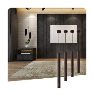 Modern Indoor Long Linear Aluminum LED Chandelier with Magnetic Track Lighting for Home Decoration Ceiling Pendant Lamp
