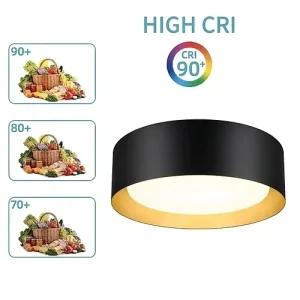 Modern Iron 15Inch 20W Macaron Shape LED Ceiling Light AC120V Single CCT Dimmable Indoor Flush Mount